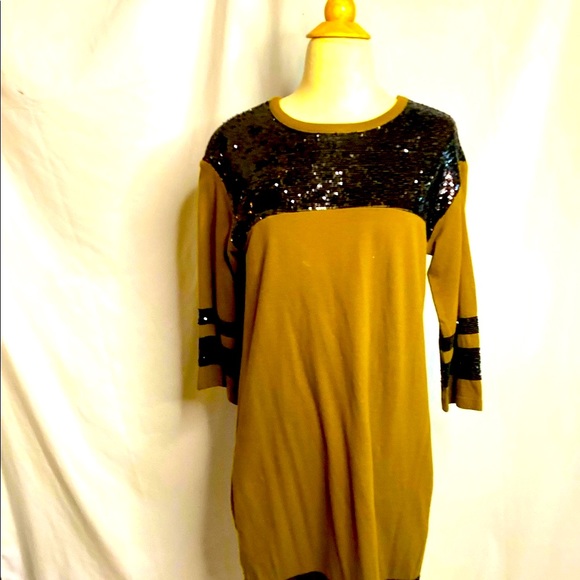 H&M dress with black sequins and pockets Size 4 - Picture 1 of 7